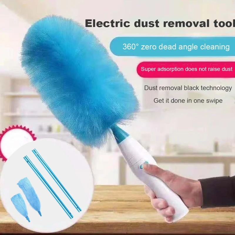 Electric Duster Rechargeable Dust Removal Brush Extendable Rotary Cleaning Tool Dropship