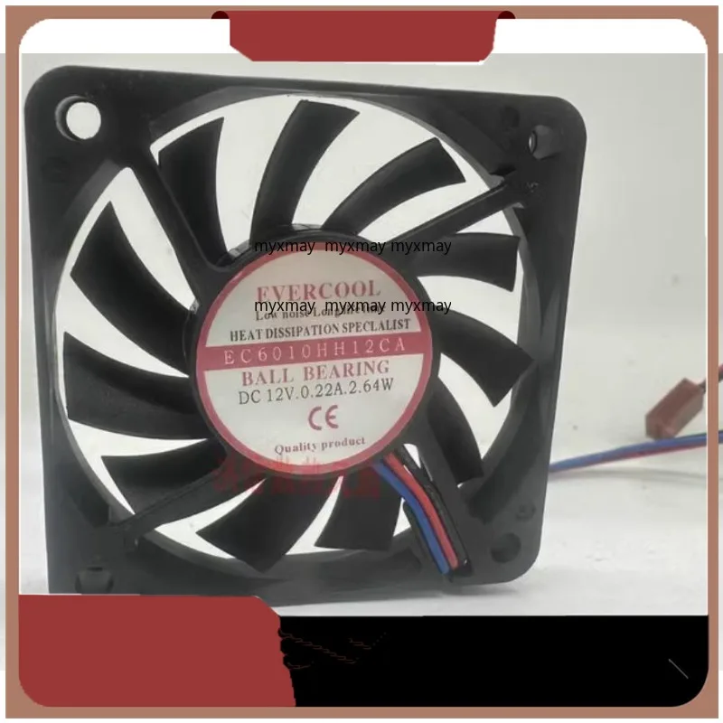 

New CPU Cooler Fan for EVERCOOL EC6010HH12CA 6cm 6010 12V 0.22A Cooling Fan 60*60*10MM