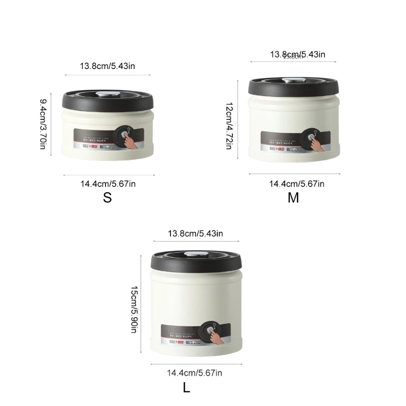 Practical Vacuum Seal Container Storage Jar with Vacuum Seal Lid Dropshipping