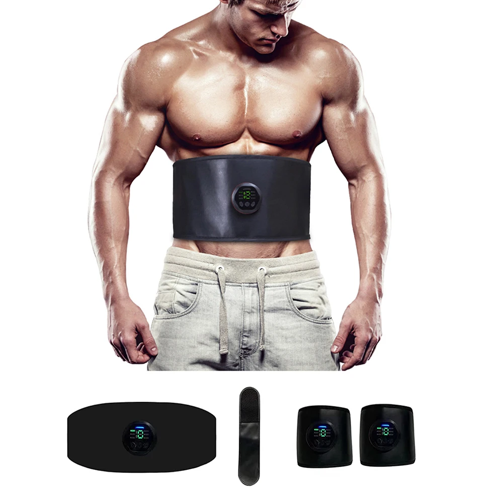 EMS Trainer Abdominal Muscle Stimulator Waist Support Belt Electro Muscle Stimulation Body Slimming Massager Fitness Equiment