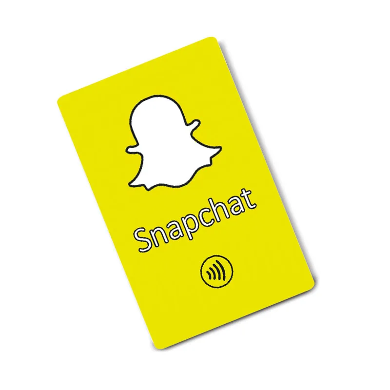 Snapchat NFC Cards Printing NFC Chip Google Reviews Card Pop Up NFC Card