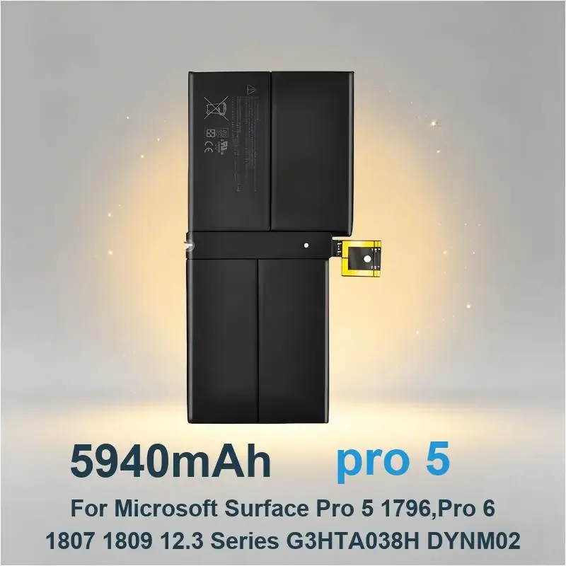 pro 5 Tablet Battery For Microsoft Surface Pro 5 1796 Series Tablet 5940mAh Real Capacity