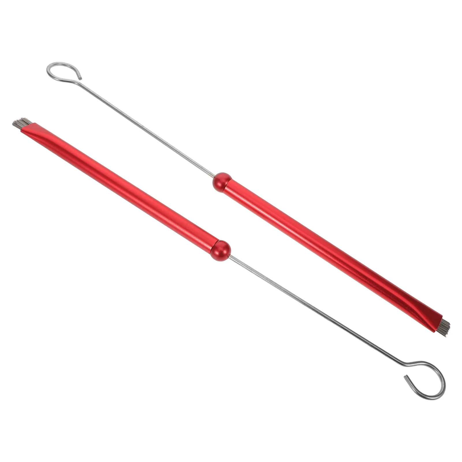 

1Pair Jazz Drum Brushes Metal Steel Wire Red Handle Professional Snare Drum Wire Cleaning Tool Percussion Jazz Musical Brushes