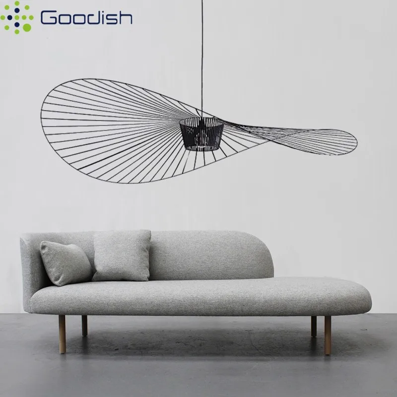 

Modern Minimalist Vertigo iron Straw Hat LED Pendant Lights Art Hand-Knitted Lamps for Living Room Home Decoration Chandeliers