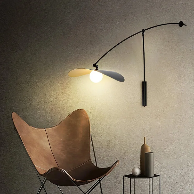 Myrna Wall Light Nordic Industrial Style wall mounted swing arm lamp Hallway Background wall reading living room sofas Light