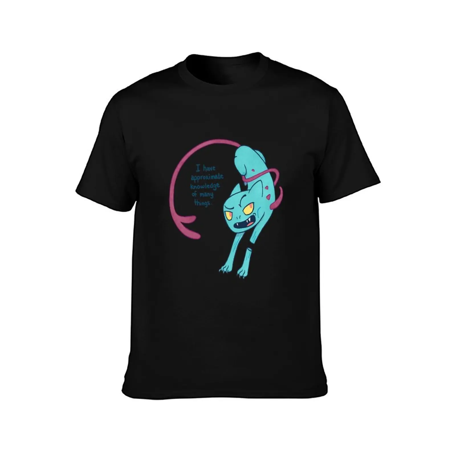 Approximate Knowledge Cat T-Shirt Work Utility Short Sleeve Shirt