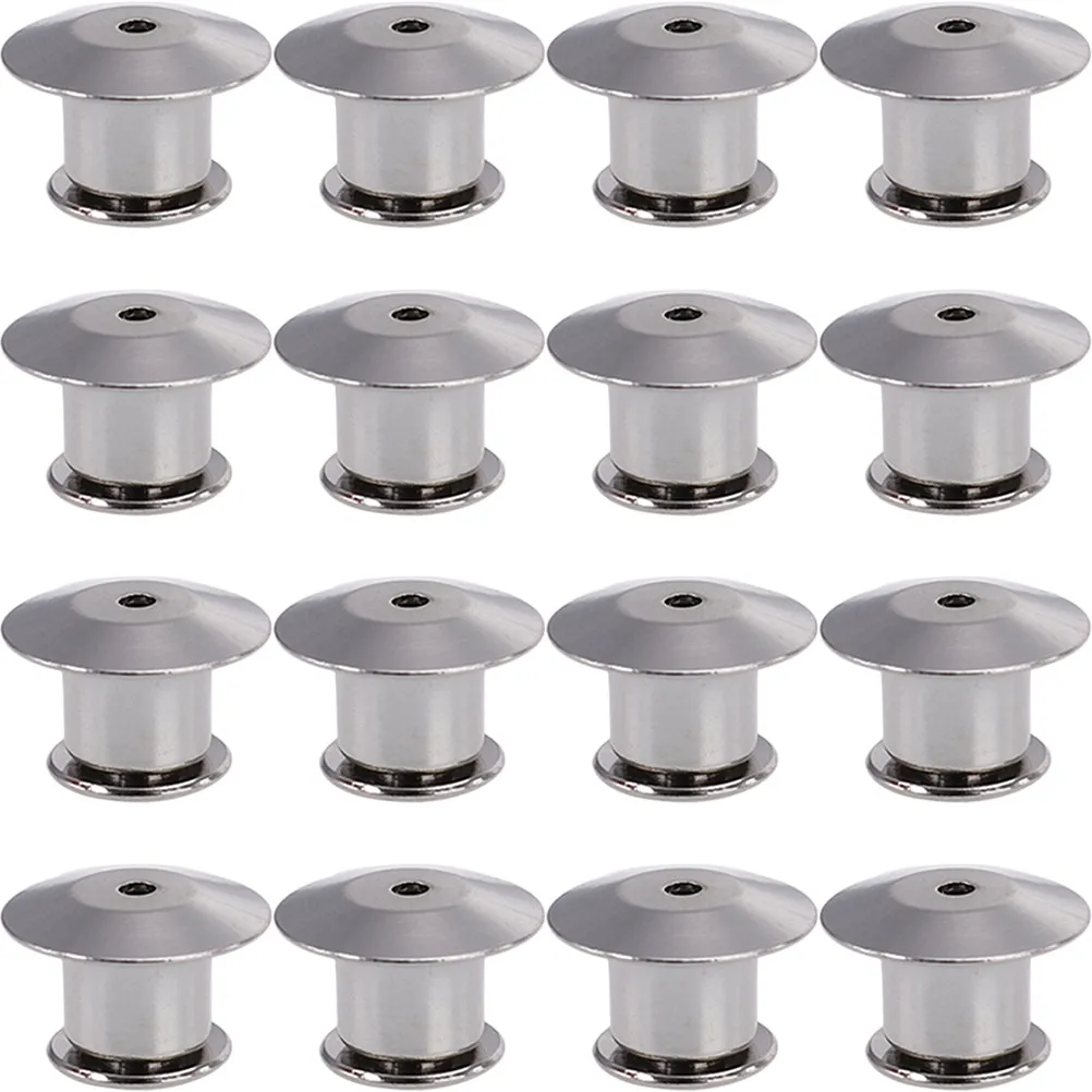 22Pcs Locking Pin Backs Multi Function Metal Pin Keepers for Pins Badges Brooch DIY Jewelry Replacement Parts Locking Clasp
