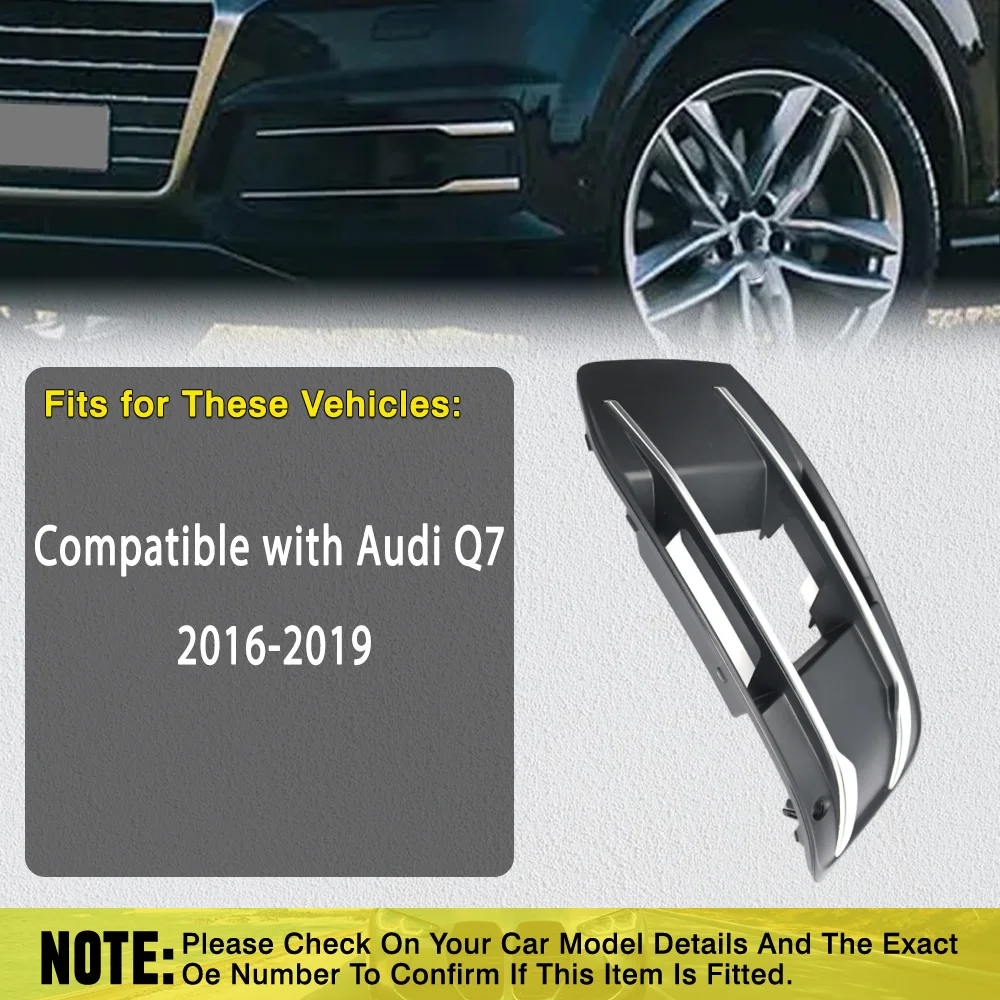 

Car Front Fog Light Cover Fog Lamp Grille Lower Grilles Fog Light Frame For Audi 2016-2019 Audi Q7 Regular Model Car Accessories