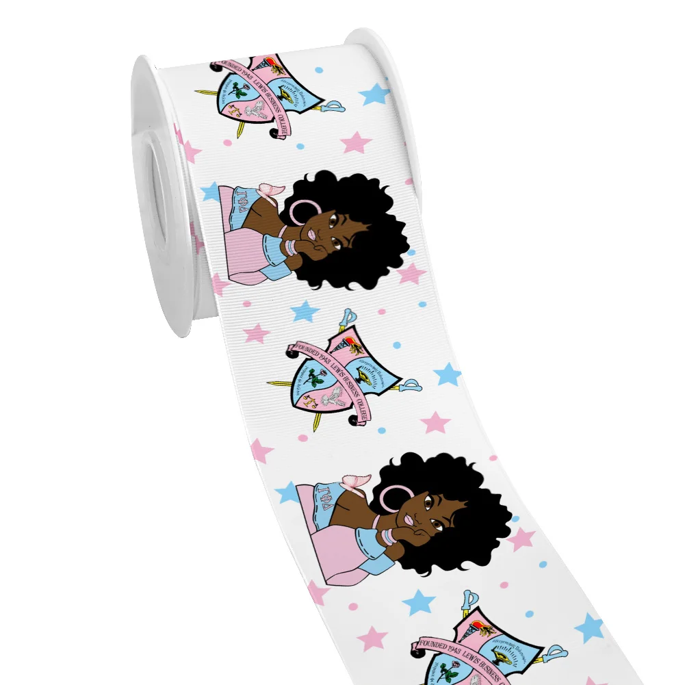 Sorority Gamma Phi Delta Grosgrain Ribbon Satin Ribbon for Holiday Crafts Key FOB Bows Gift Wrapping Pendant Wristband - view 3