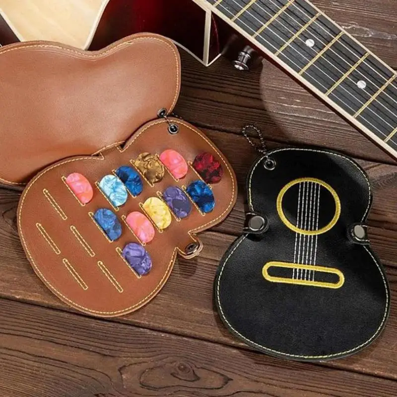 Guitar Pick Box Pick Holder Case Bag Large Capacity Picks Storage Bag Pick Holder Case Bag Picks Storage Pouch Box For Guitar