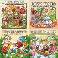 Hidden Garden Coloring Books, Magical Scenes, Easy Coloring, For Home Parent - Child DIY, Relax, Unwind, Boost Creativity