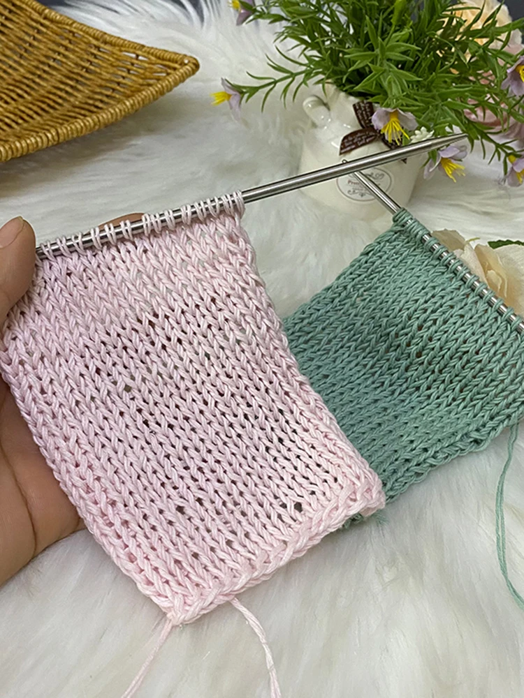 

Pure Cotton Yarn Soft Skin-friendly Hand Knitting Medium Fine for Baby Summer Crochet Needle Knitting hine Weaving Needle