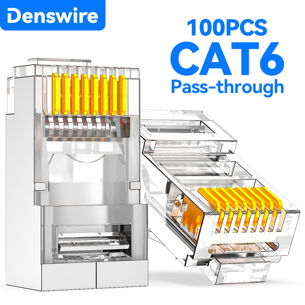 conectores-passagem-denswire-stp-rj45-cat6-plugues-modulares-de-crimpagem-ftp-3-pinos-para-cabo-solido-e-trancado-design-8p8c