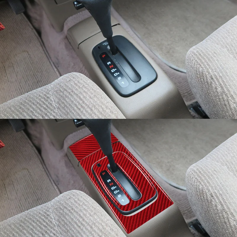 Suitable for 92-95 Honda Civic car interior modification carbon fiber gear panel decorative stickers