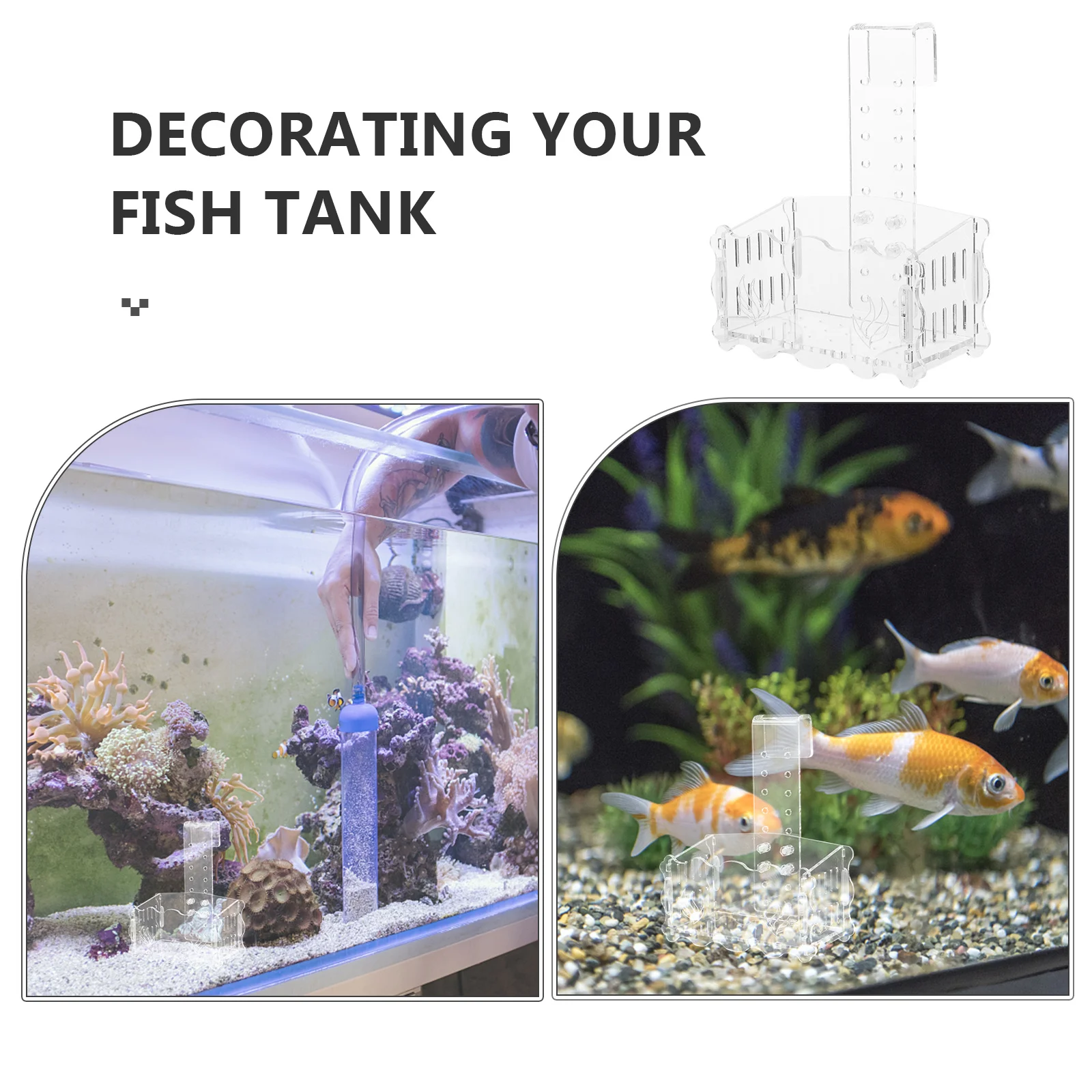 

Aquarium Water Planting Cup Clear Acrylic Aquatic Plant Pot Holder Tank Planter for Fish Tank Hanging Planter Water Plant Cup