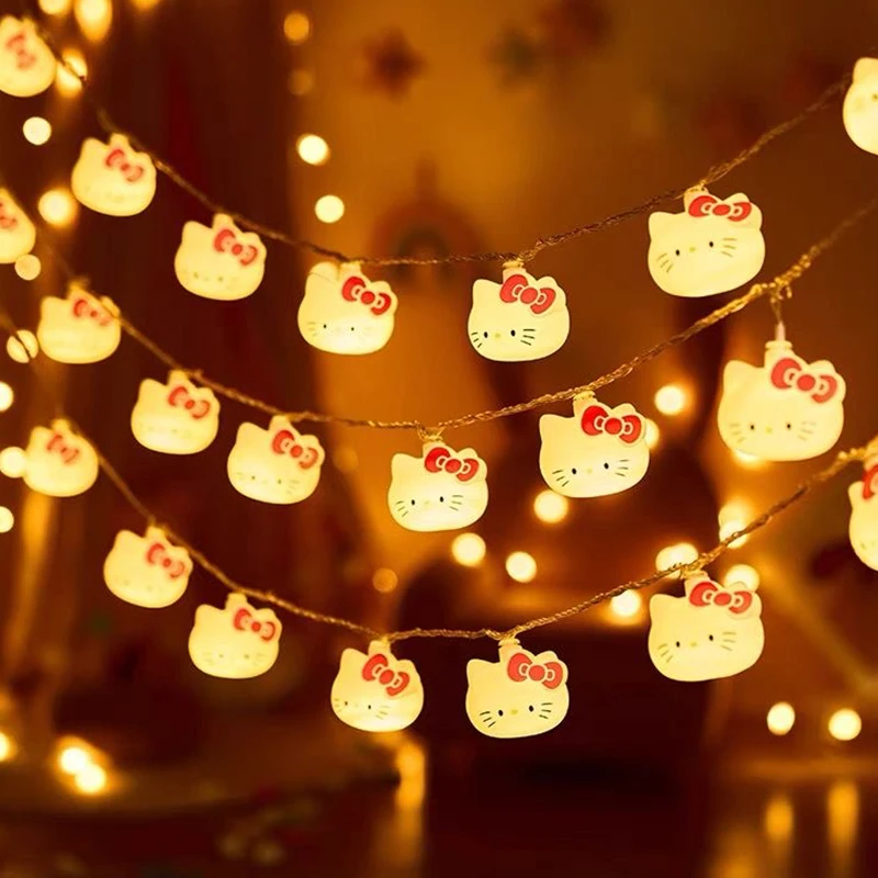 

Sanrio Hellokitty Cute Cartoon Full Star Light String DIY Creative Room Bedroom Atmosphere Lighting Gift for Kids