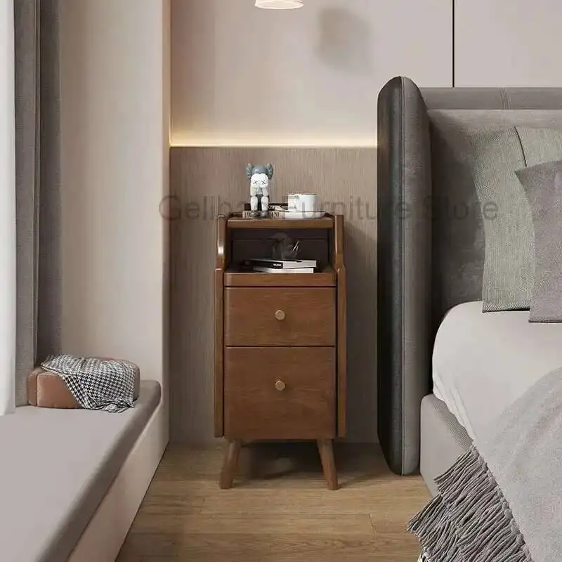 Mesita de noche modular de madera, pequeña, de lujo, estrecha, organizadora, librero, gabinetes de café, muebles únicos, conjuntos de muebles de jardín