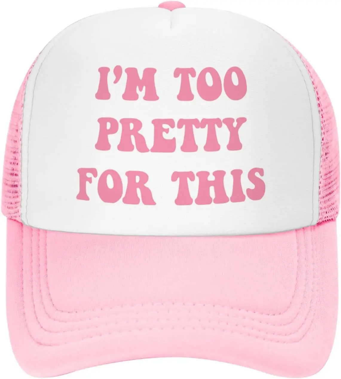 

Я слишком довольно для этой шляпы дальнобойщика, розовая сетчатая бейсболка, регулируемая забавная подарок для женщин
