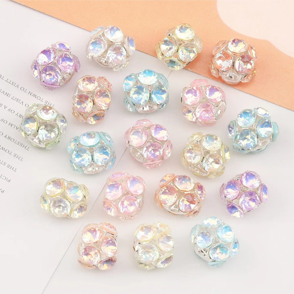 

Cordial Design 50Pcs 12*14MM Jewelry Accessories/Hand Made/Ball Shape/DIY Beads/Rhinestone Effect/Jewelry Findings & Components