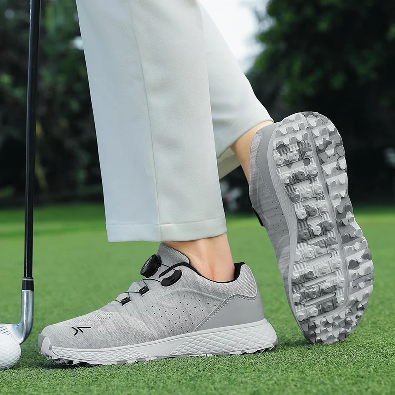 Couple Golf Sneakers Men's Breathable Mesh Fashion Casual Outdoor Comfortable Women Walking Golfers Training Shoes Size 37-48#