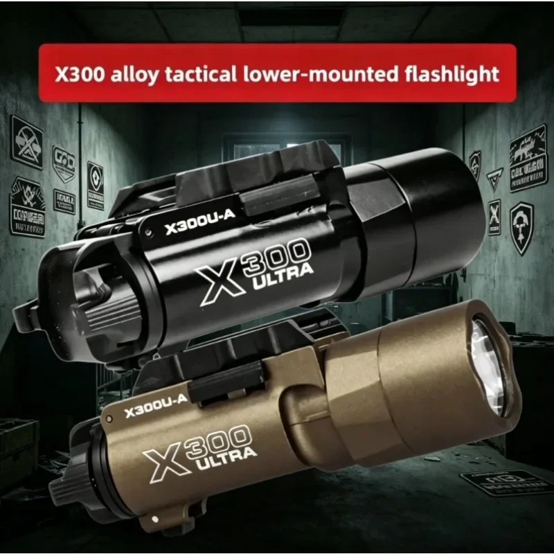 New Alloy Flashlight X300U X300 Ultra X300U-A 500 Lumens Portable Strobe Light Outdoor Hand Torch for Model Accessories Parts