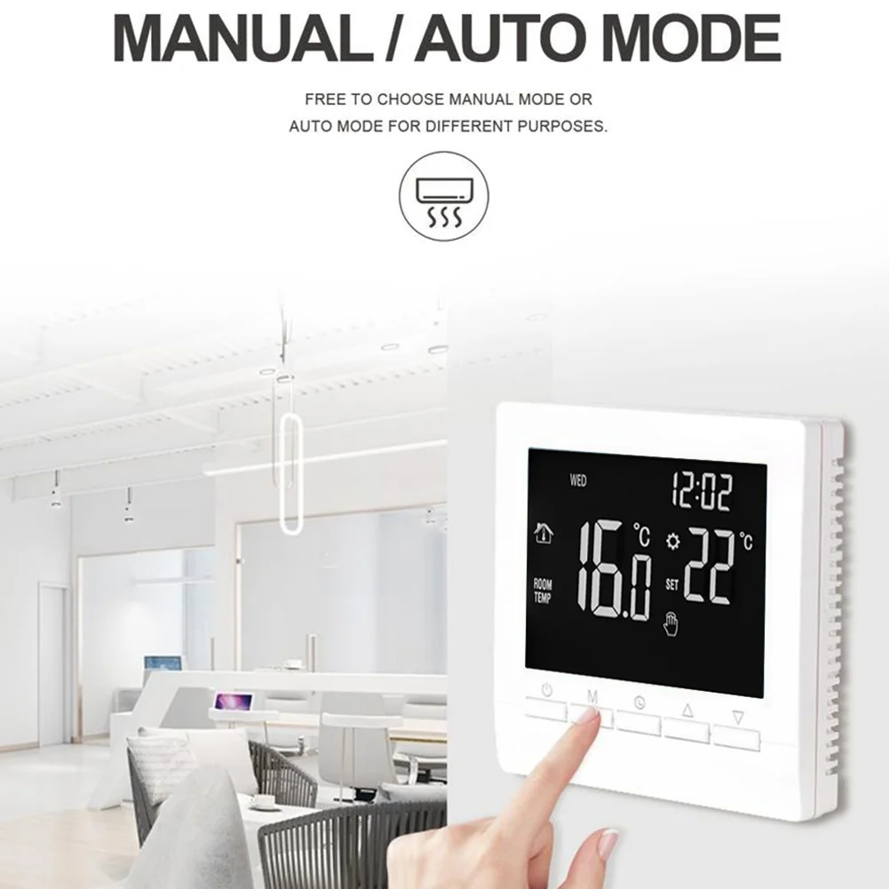 Anti-Freeze Protection Thermostat Room Temperature Controller Wired Boiler Thermostat Digital Temperature Controller