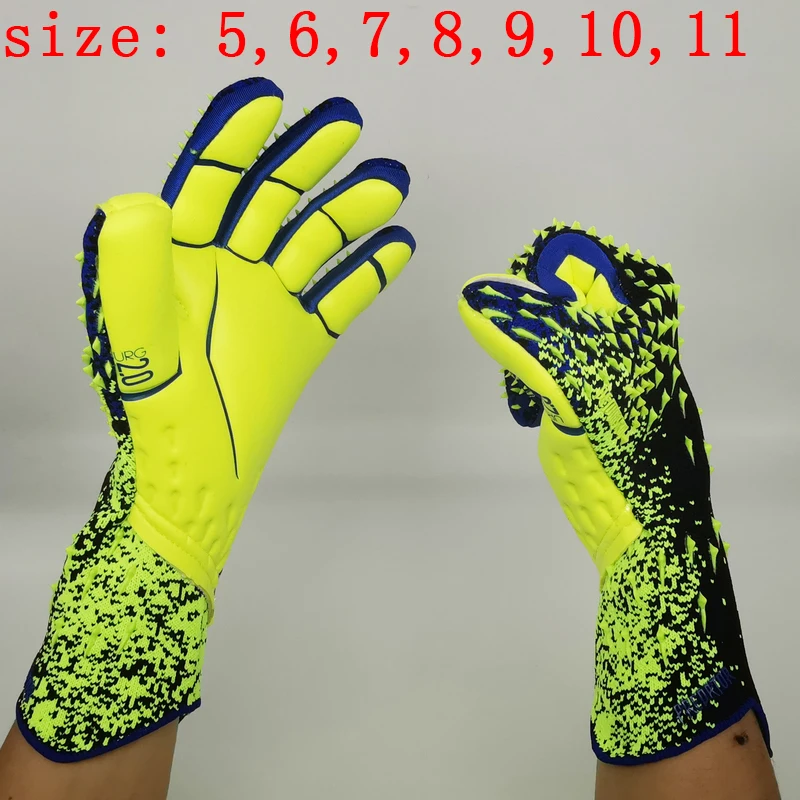 Goalkeeper Gloves Strong Grip for Soccer Goalie Goalkeeper Gloves with Size 6/7/8/9/10 Football Gloves for Kids Youth and Adult