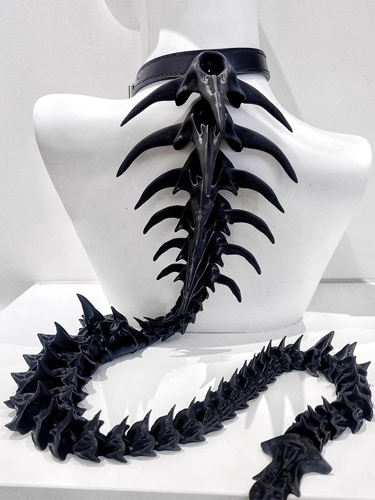 The Black Dragon Spine Necklace With A Unique Gothic Punk Design Is A  Cosplay Prop For Both Men And Women - AliExpress 36