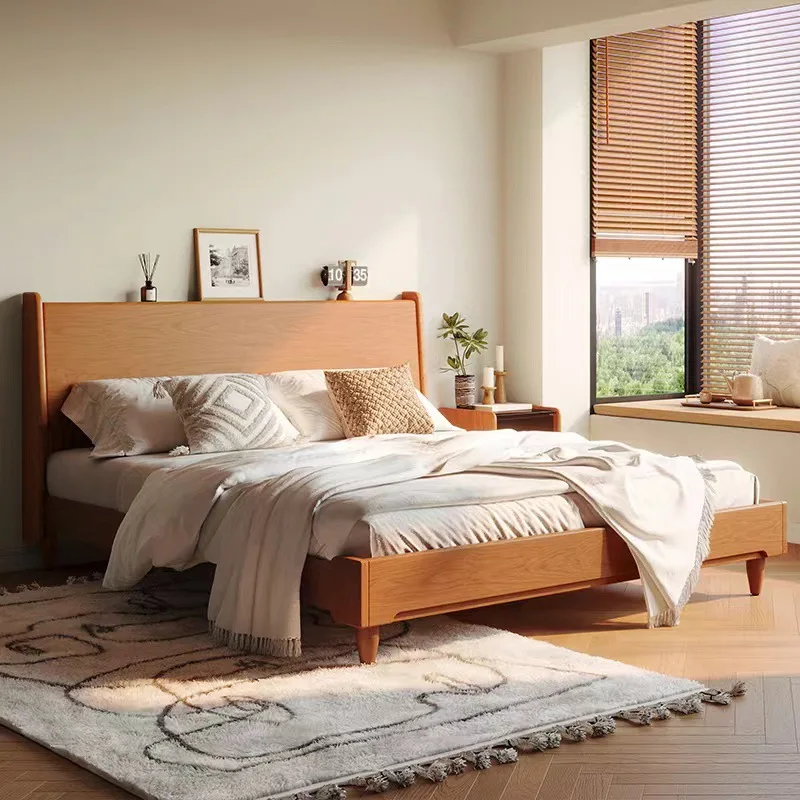 

Customizable Nordic simple Japanese cherry wood 1.8, 1.5 meters retro style small apartment furniture