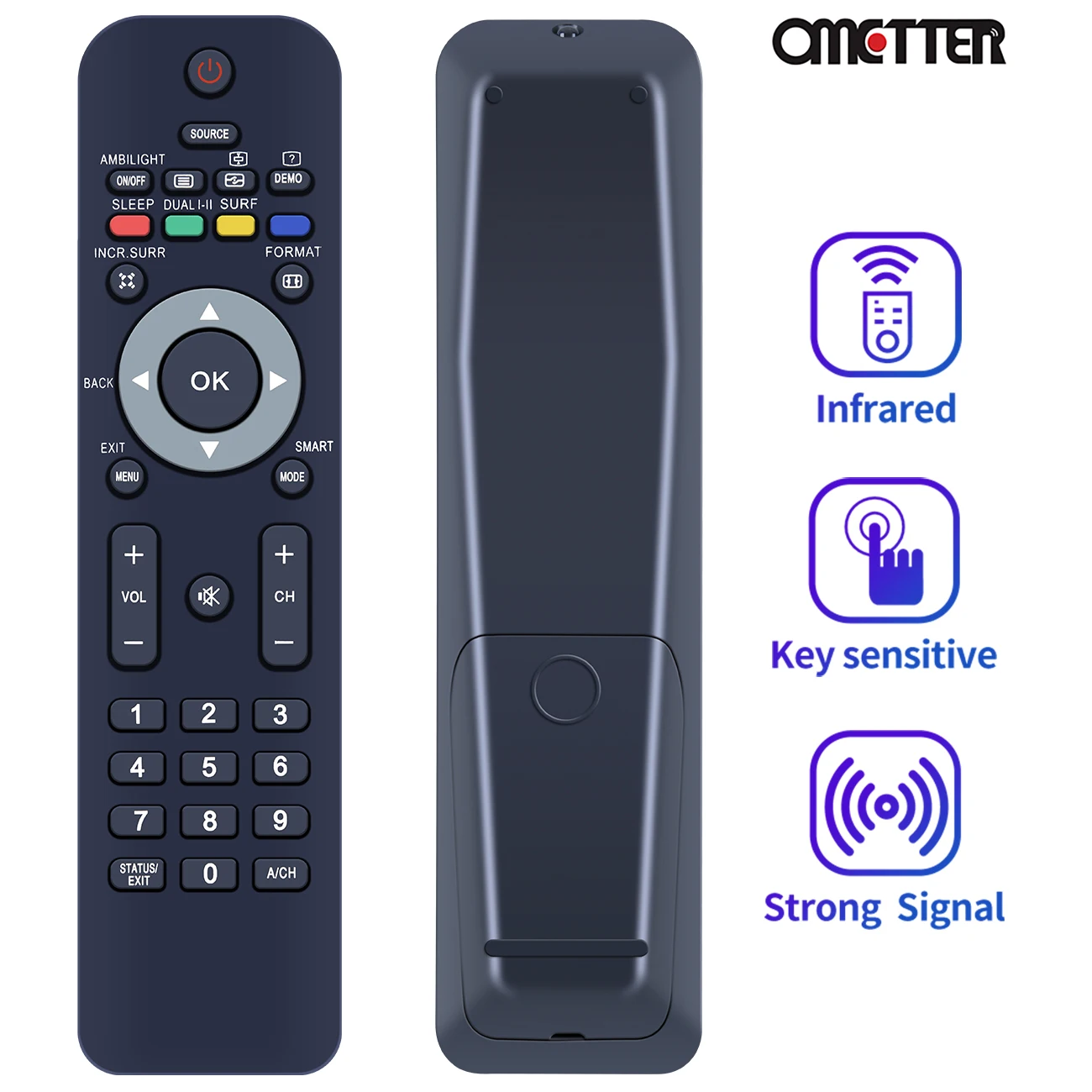 Uniwersalny RM-670C RC7807 pilot sterownik zastępczy dla Philips Smart HD LCD LED telewizja cyfrowa Remte dla większości modeli