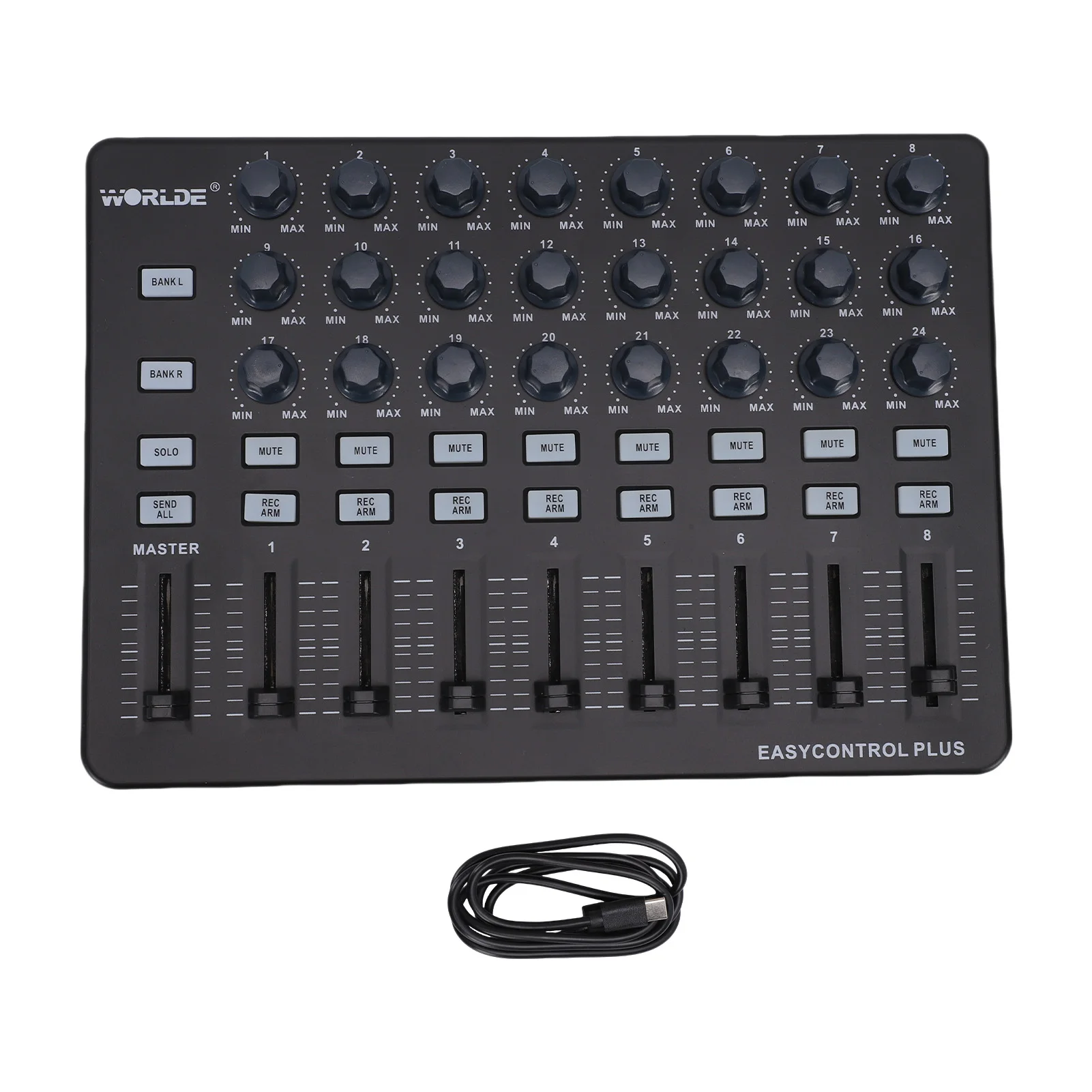 【New】MIDI Keyboard Controller Portable MIDI Controller Music Creation Tool Control Knobs Push Sliders Buttons for Arrangement