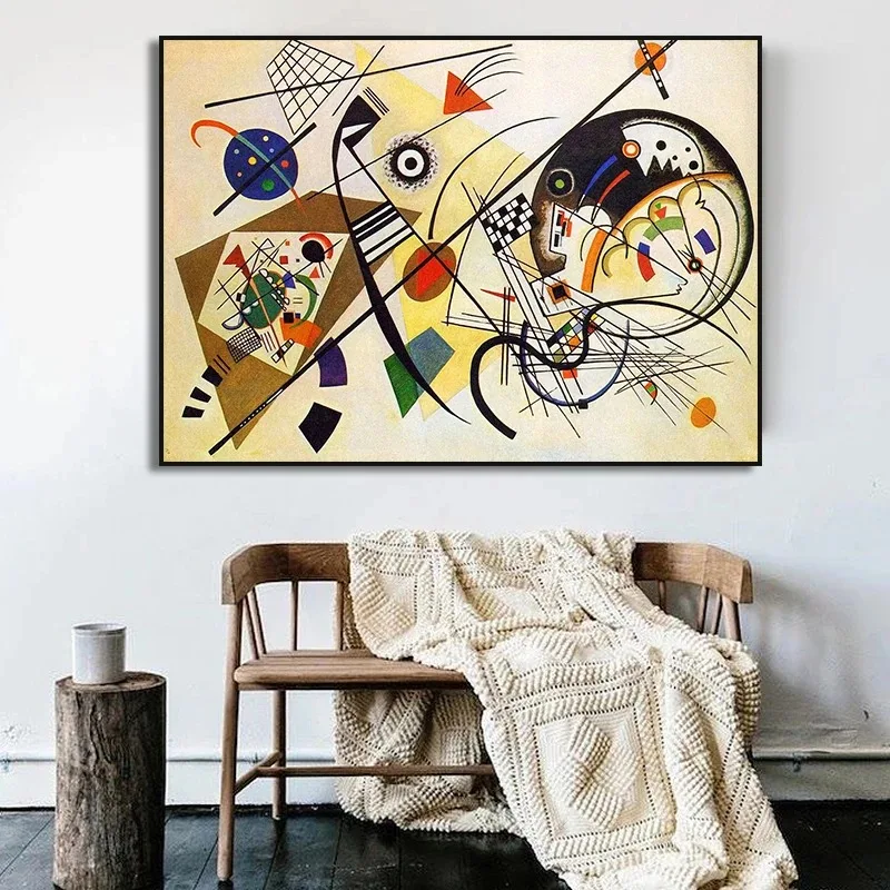 Wassily Kandinsky Abstract Art Canvas Painting Concentric Rings,Rainbow Forest  Posters and Prints Cuadros Wall Art Home Decor