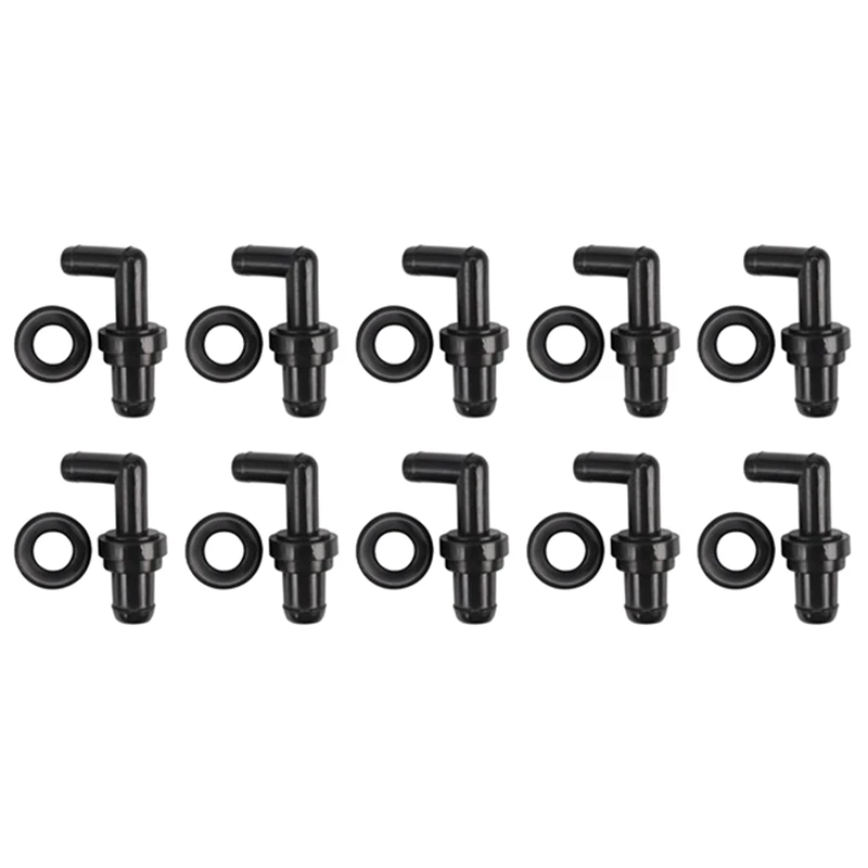 10Pcs 90 Degree PCV Valve And Grommet Kit For Honda / Toyota 17130-PM6-003 + 17139-PK1-000