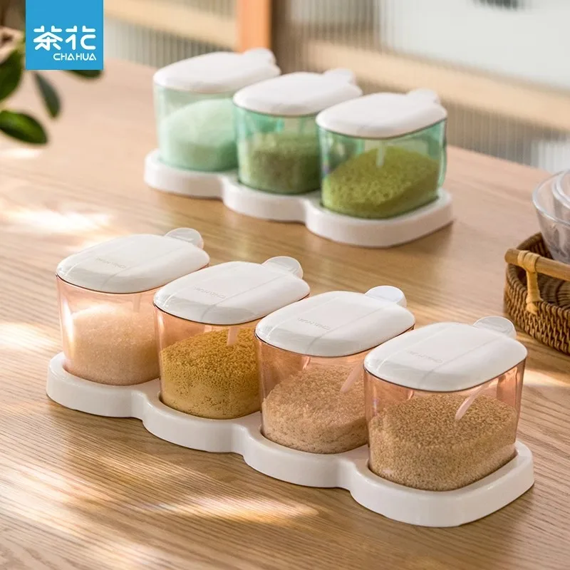 CHAHUA Seasoning Containers - The Perfect Addition to Your Household Kitchen Keep Your Seasonings Fresh with our Stylish Season