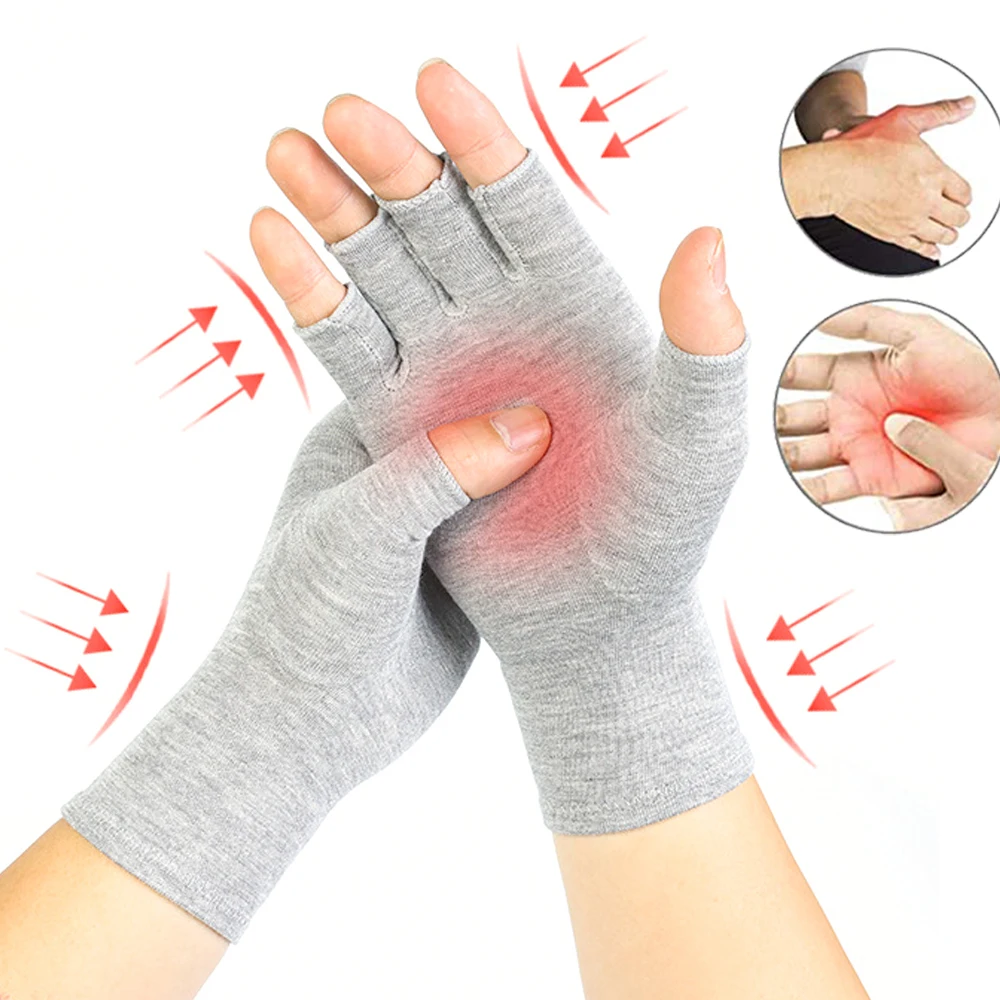 Guanti A Compressione Per Artrite Da Uomo E Donna - Alleviano Dolore E Gonfiore Alle Mani - Terapeutici - 4