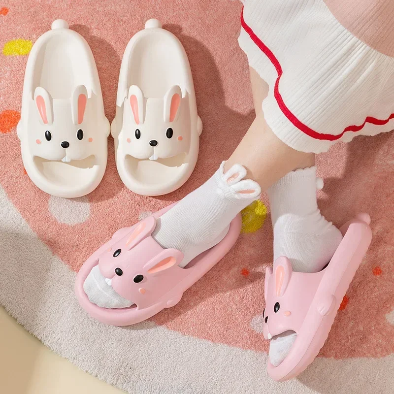 Sandales d'été non ald pour enfants, lapin de dessin animé mignon, vêtements astronomiques doux, garçons et filles, intérieur et extérieur