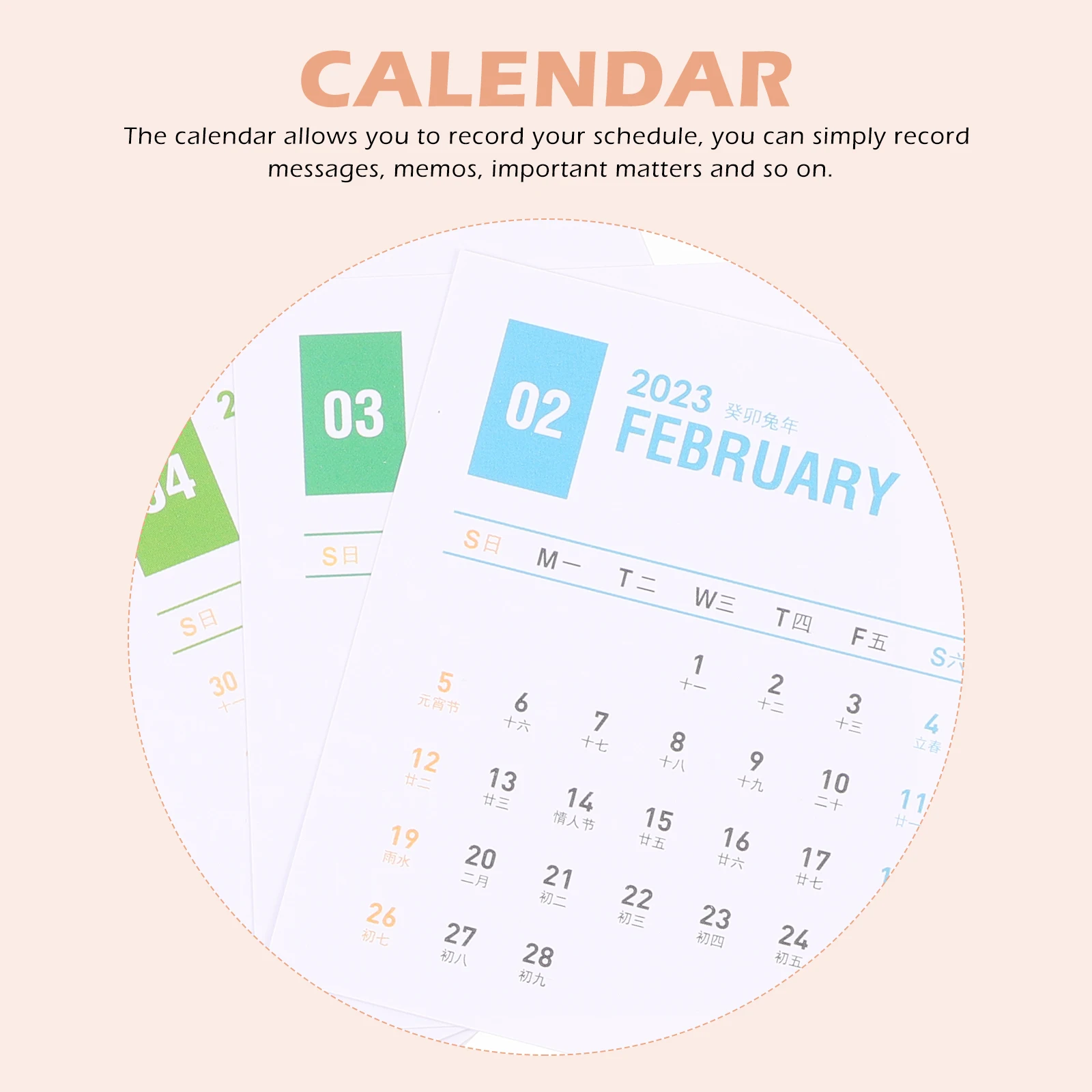 

Calendar Holder Standing Desk Storage Organizer Drawer Block Creative Office