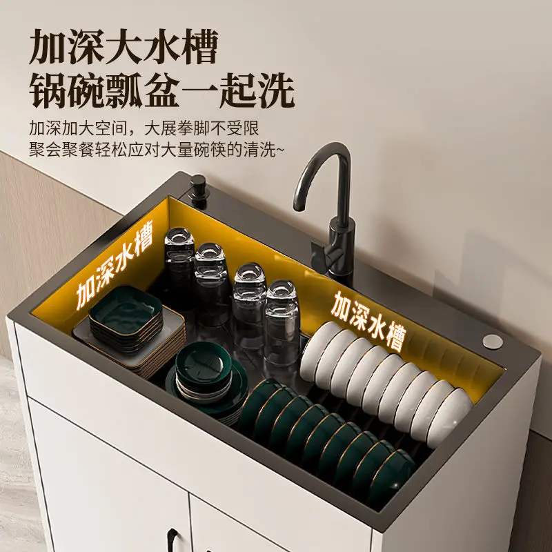 

Sink Stainless Steel Vegetable Washing Kitchen Rental Room Household Single Double Sink Dishwasher Simple Integrated