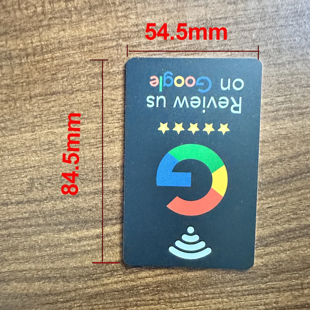 NFC 215 Programmeerbare Google Review Acryl Stickers Kaart NFC Station Tafel 13,56 Mhz Waterdichte NFC Stand Google Review Kaart