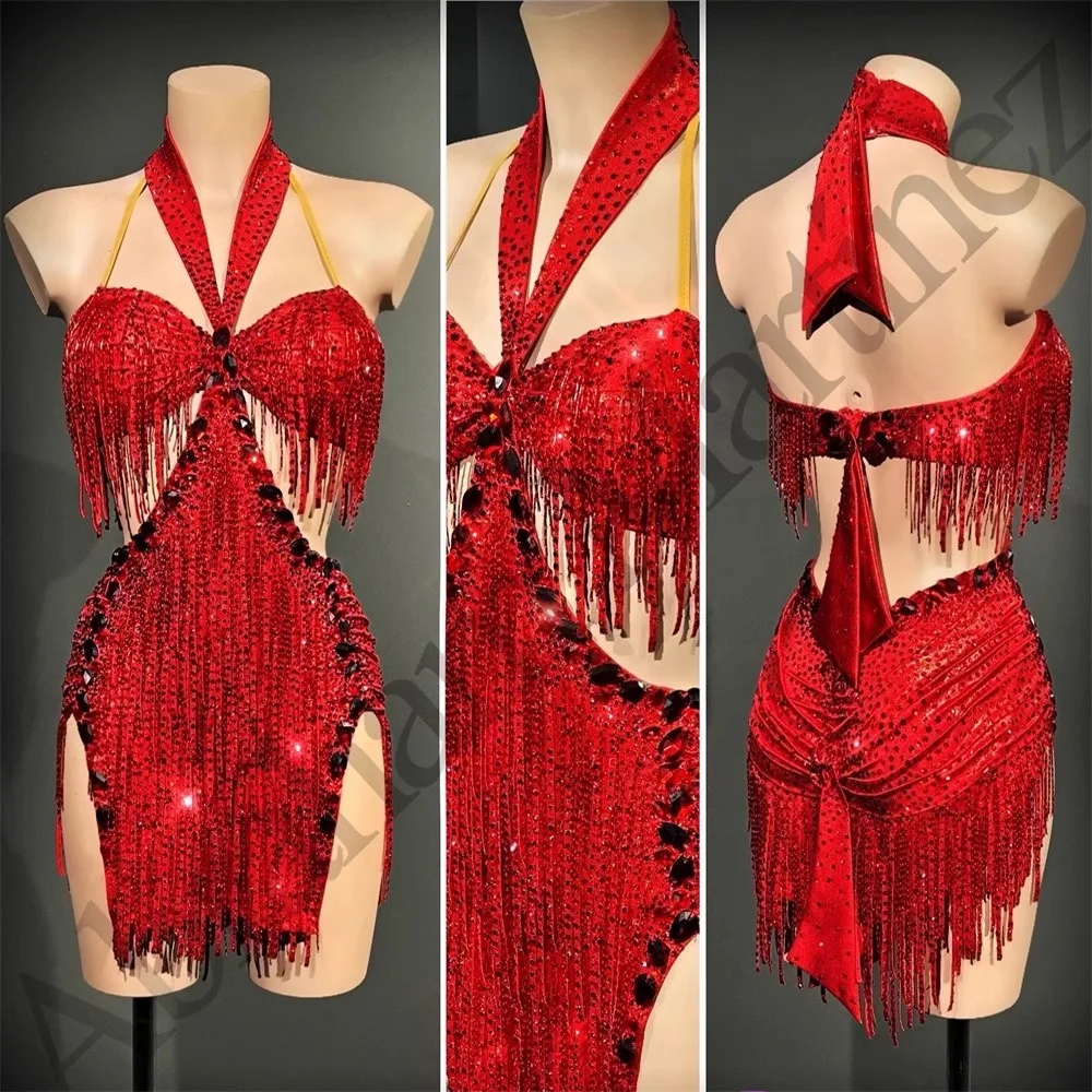 

Платье для латинских танцев, высококачественная изготовленная на заказ бриллиантовая цепочка с бусинами, трубка для танго, для женщин и взрослых, стандартная сценическая профессиональная одежда