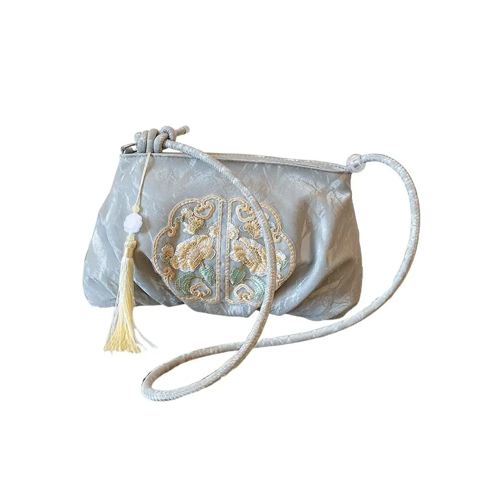 

Package Satchel Soft Embroidery Bag Chinese Style Large Capacity Messenger Bag Fashion Handbags for Girl Women Lady