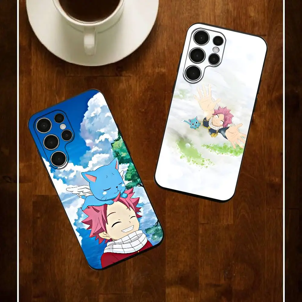 Fairy T-Tail Anime Natsu Dragneel Phone Silicone Case For Samsung S24 22 20 23 21 20 Ultra Plus Lite 5G Print Cover