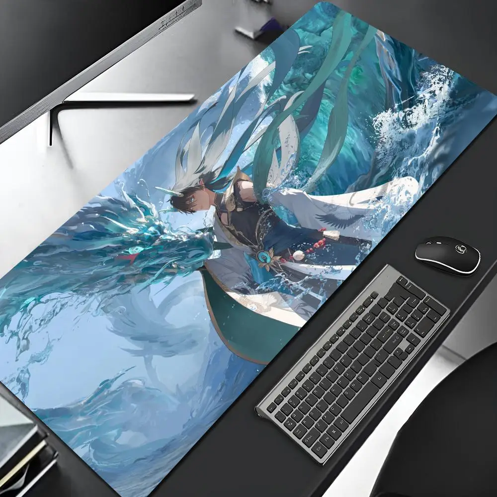 Honkai-Star Rail Mouse Pad com borda, grande arte de borracha Mousepad, Laptop Desk Mat, Big Gaming Locking, Computer Gamer