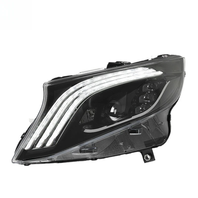 Suitable for the 16-23 Mercedes-Benz VITO W447 headlight assembly, modified with Maybach-style LED daytime running lights.