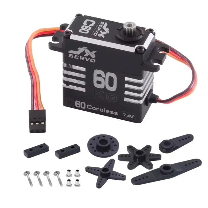 JX B60 C60 Servo de Motor sin escobillas de Metal completo RC 8,4 V 60KG Servo Digital de alto par para modelo de coche RC avión brazo robótico sobre orugas