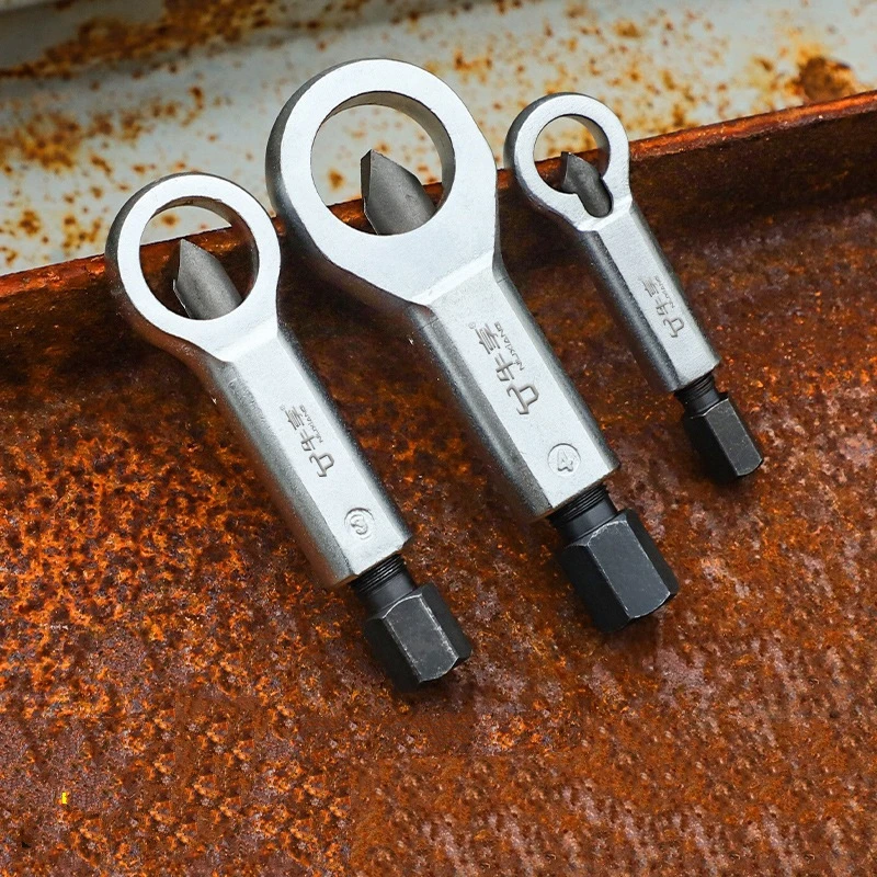 Heavy-Duty Nut Screw Splitter Set Remover Tools Nut Breaker Tool Durable Portable Manual Remover Extractor Hand Splitting Tool