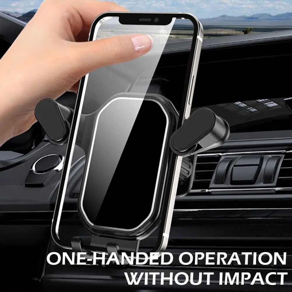 2023 New Gravity Car Phone Holder Air Vent Hook Phone Mount 360-Degree Rotation Phone Holder for Car One-Hand Placement