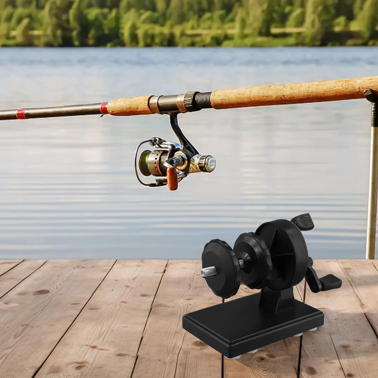 

Compact Fishing Line Spooler for Reels with Inner Diameter Under 6.5cm Compatible with Monofilament Fluorocarbon and Braid