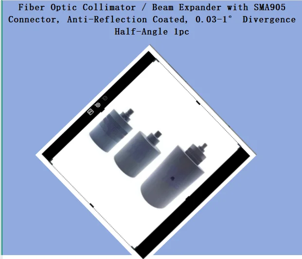 Fiber Optic Collimator / Beam Expander with SMA905 Connector, Anti-Reflection Coated, 0.03-1° Divergence Half-Angle