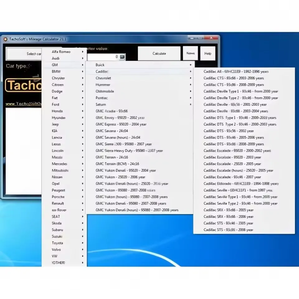 

Latest 2025 Hot TachoSoft Mileage Calculator software 23.1 mileage correction software Full Version Support Many Car Brands